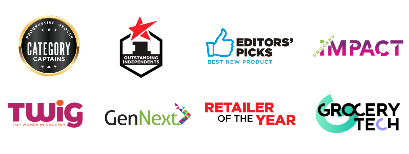 Progressive Grocer yearly events and awards logos